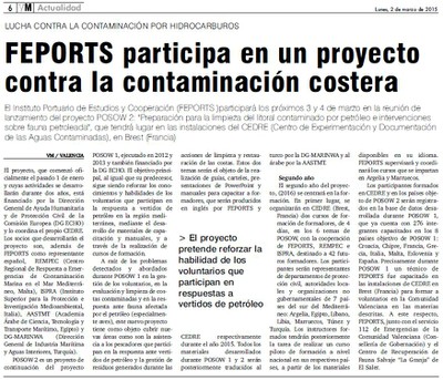 Valencia Maritima FEPORTS Press release March 2015